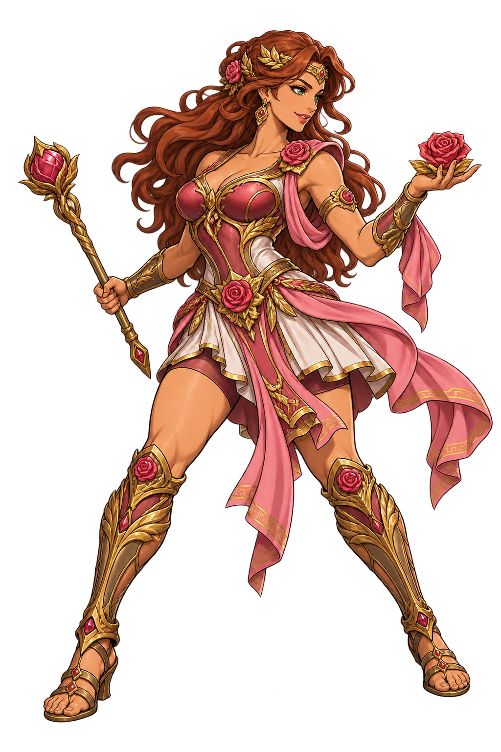Aphrodite full-body character concept