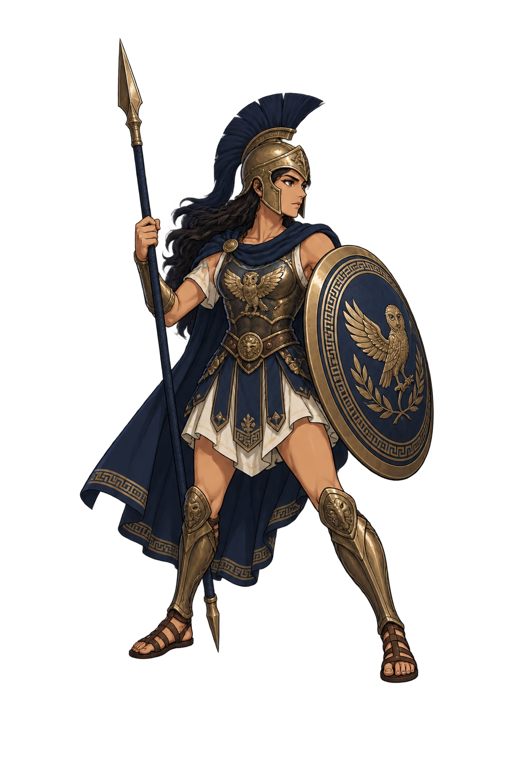 Athena full-body character concept