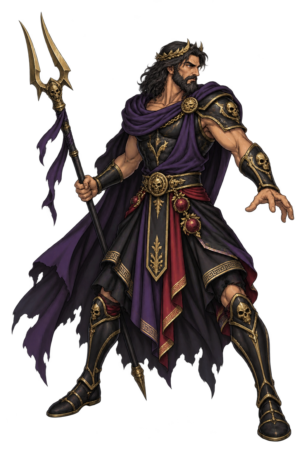 Hades full-body character concept