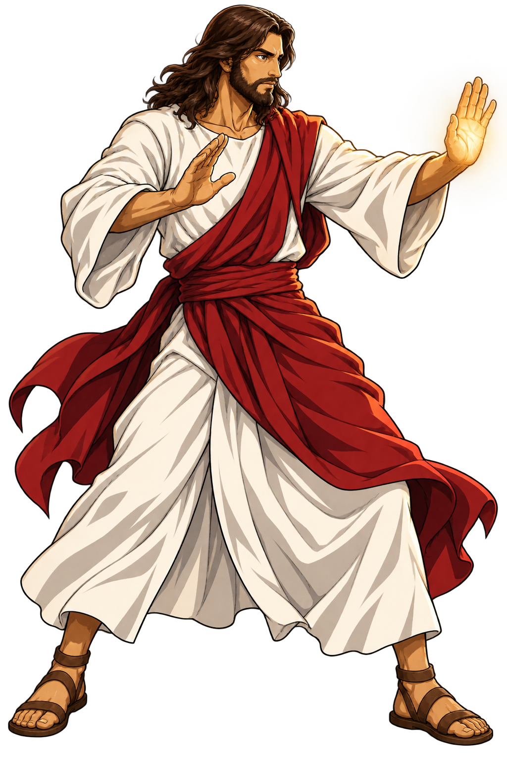 Jesus full-body character concept