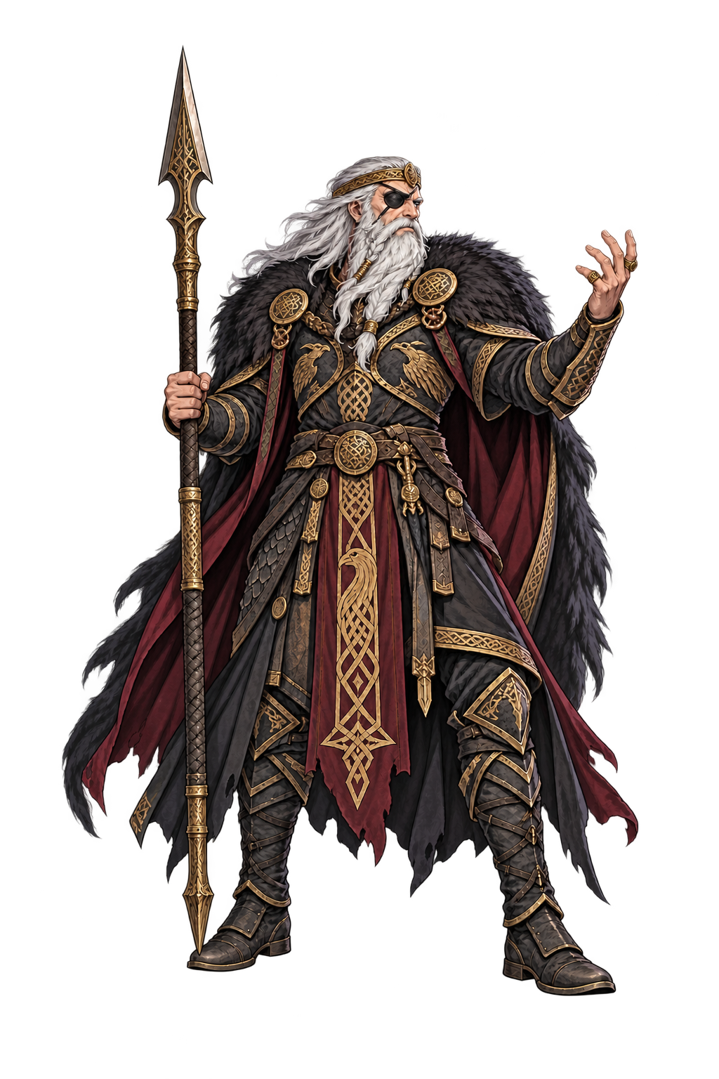 Odin full-body character concept