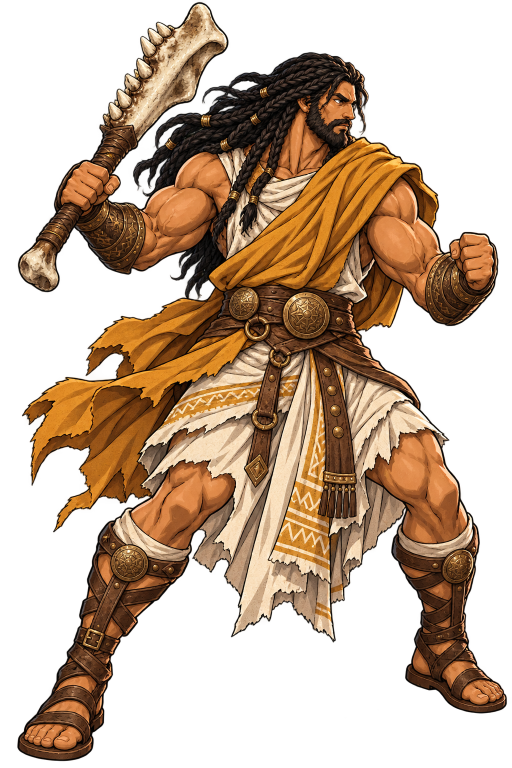 Samson full-body character concept