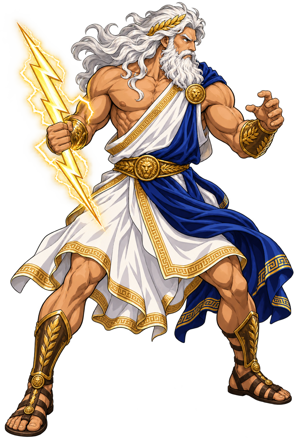 Zeus full-body character concept
