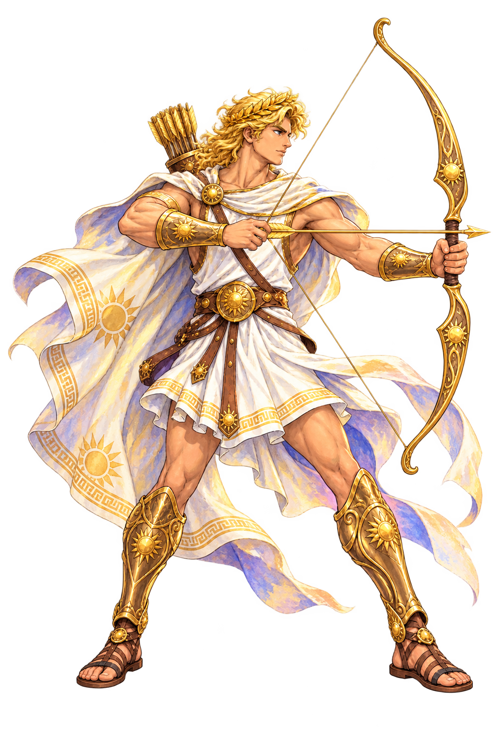 Apollo painted full-body character portrait
