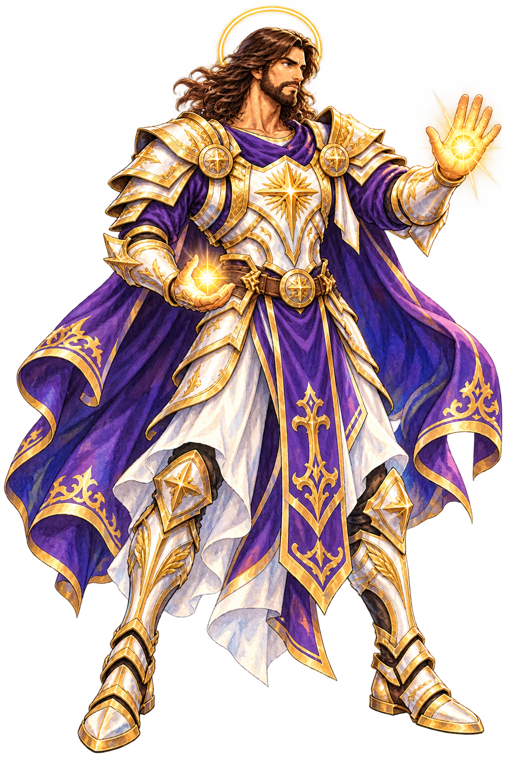 Christ painted full-body character portrait