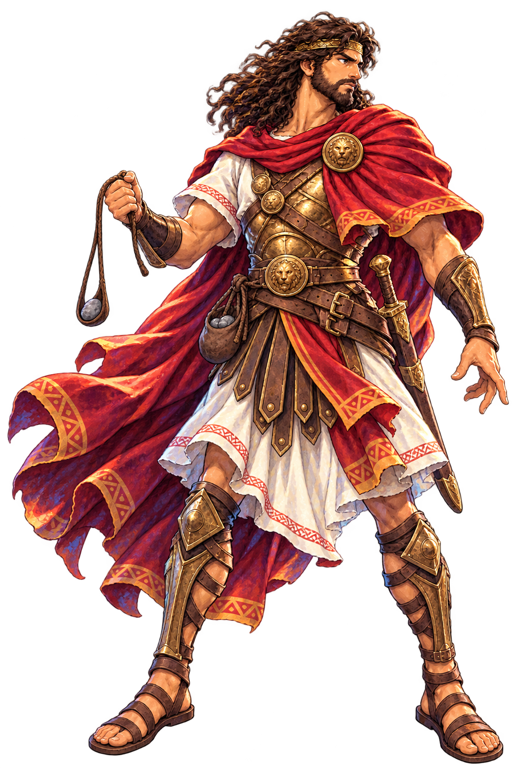 David painted full-body character portrait