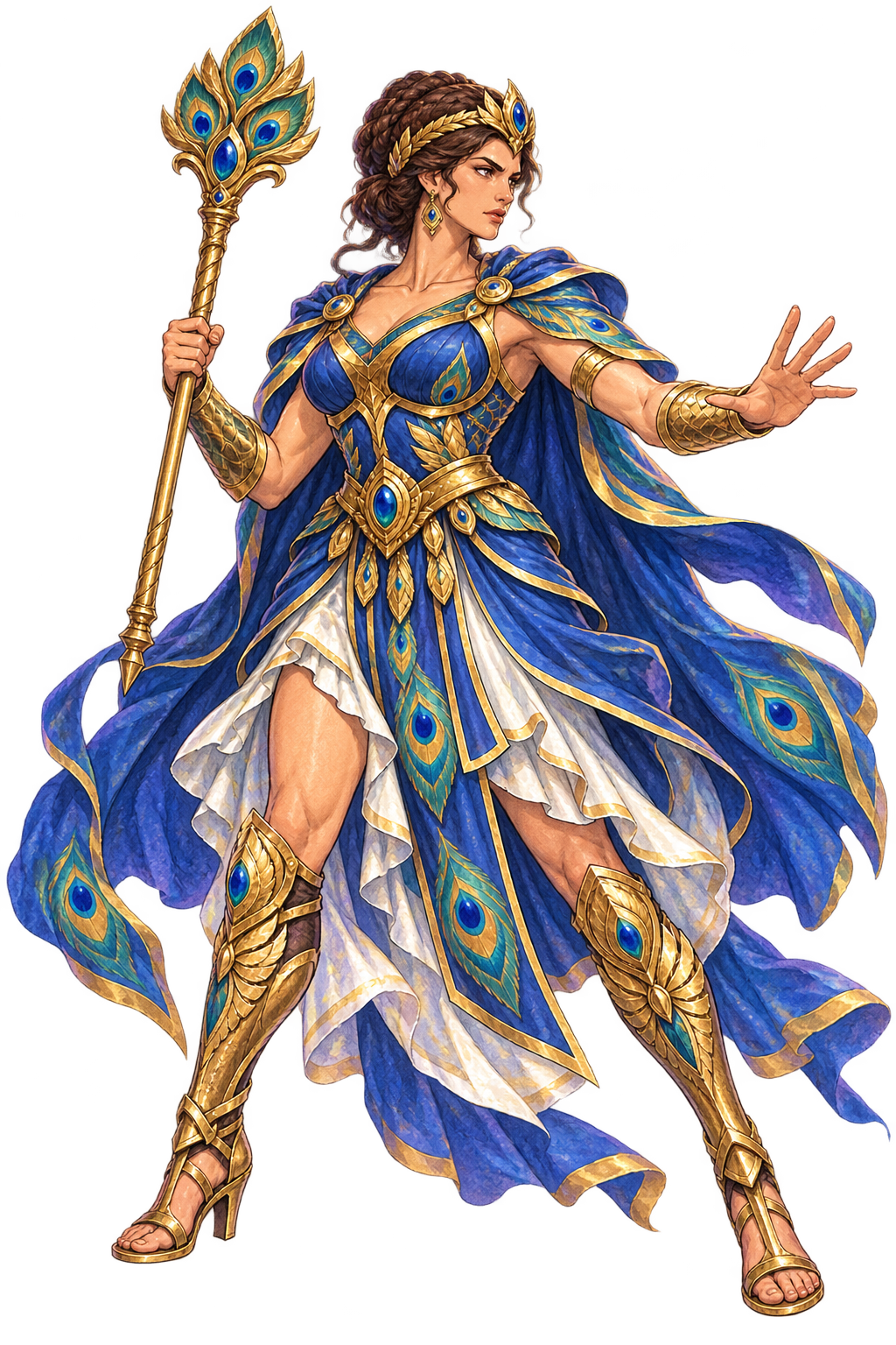 Hera painted full-body character portrait