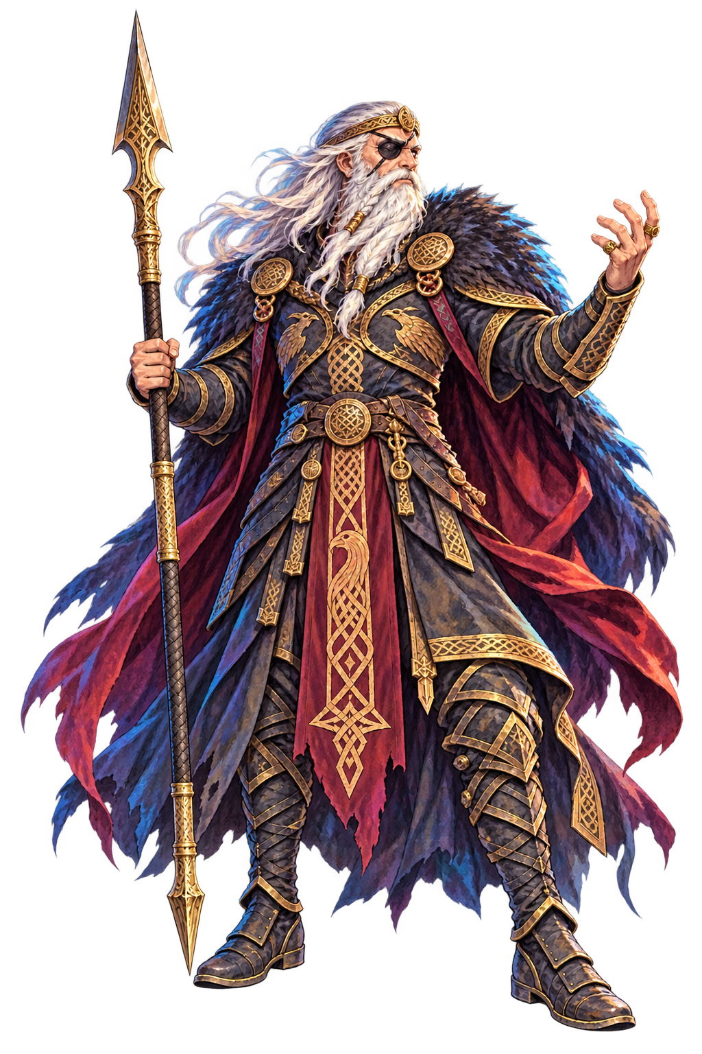Odin painted full-body character portrait
