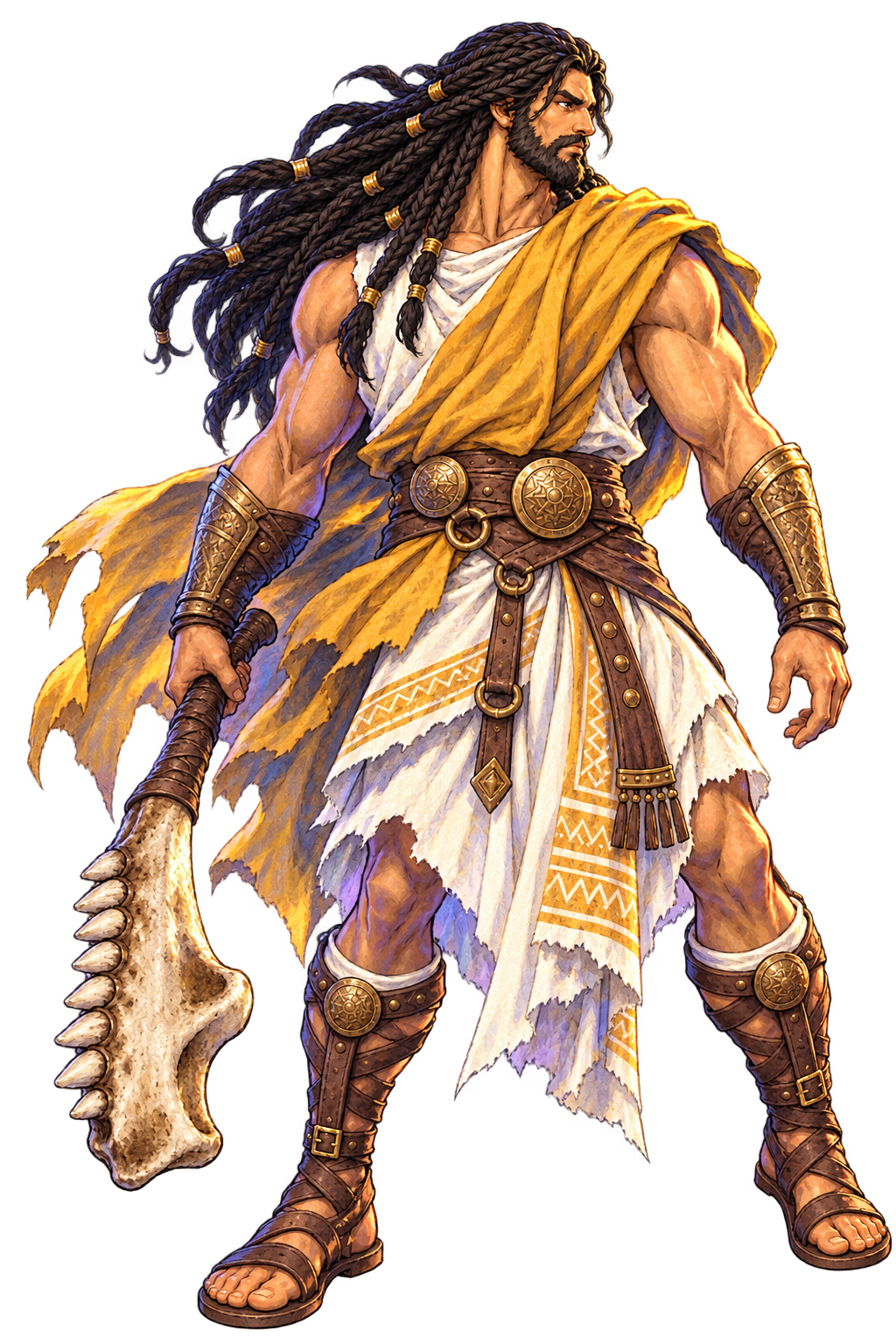 Samson painted full-body character portrait