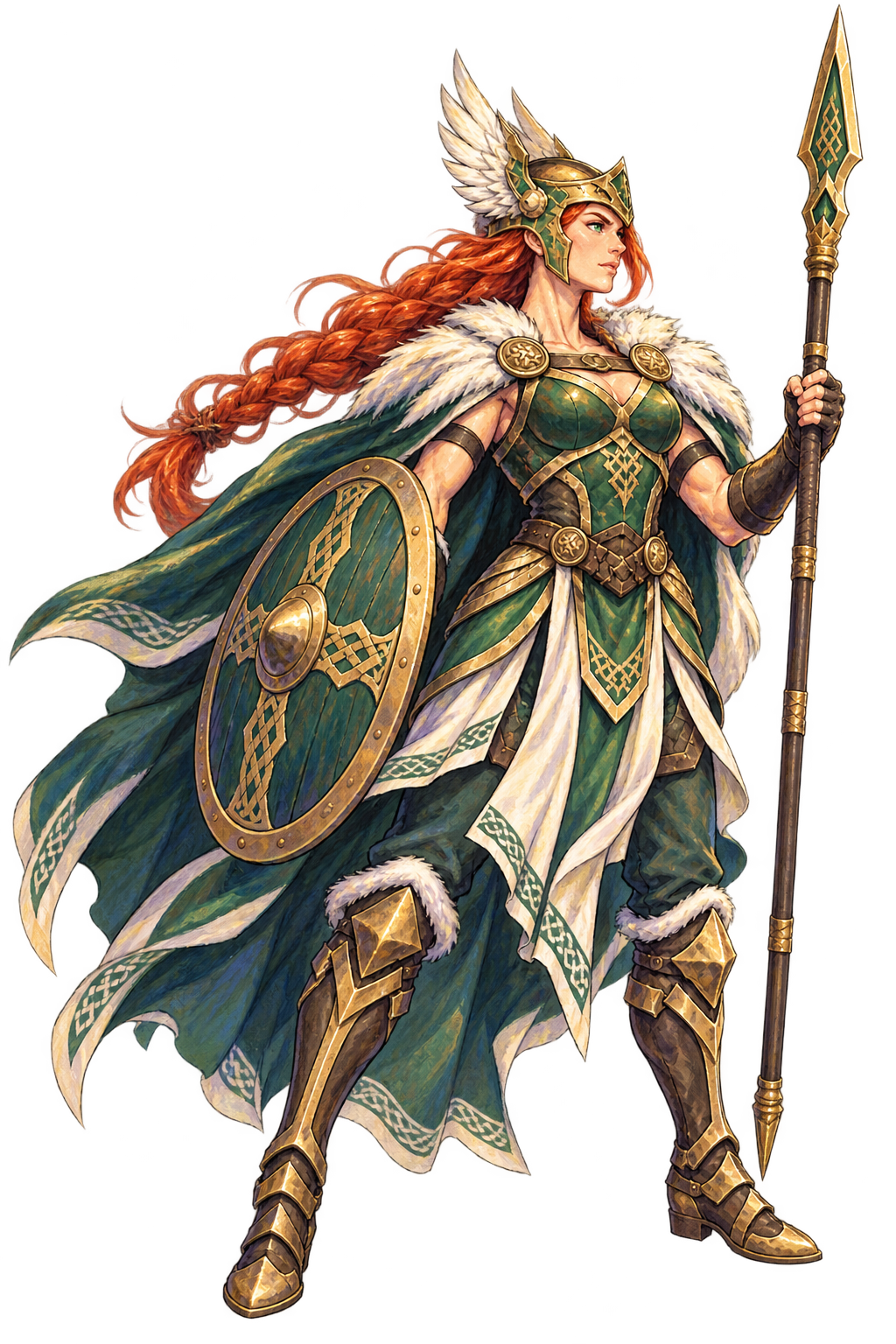 Sigrun painted full-body character portrait