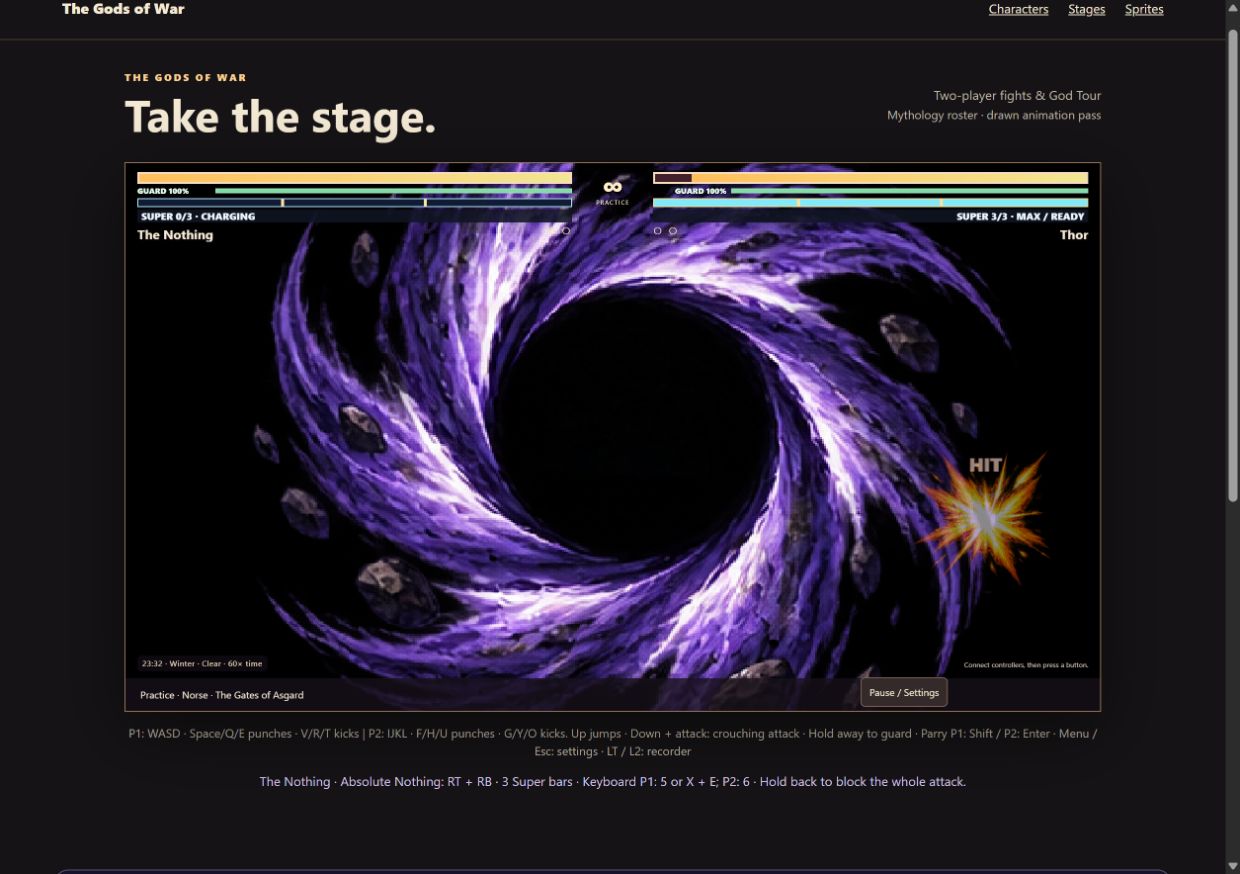 Actual local gameplay: an unblocked pulse shows its impact and HIT feedback.