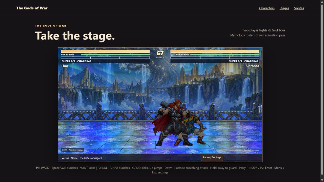 The rainbow stage during rightward camera movement.