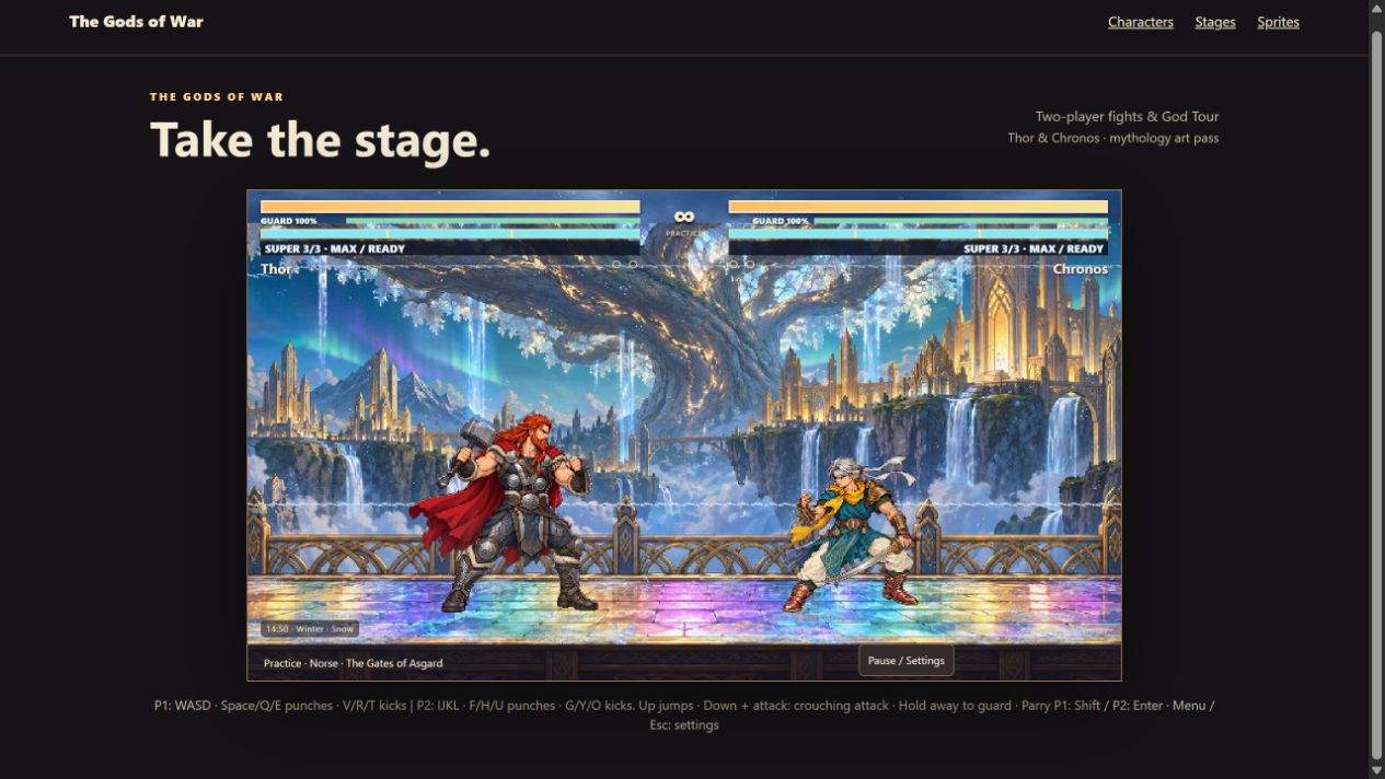 Actual Thor and Chronos gameplay using the original host